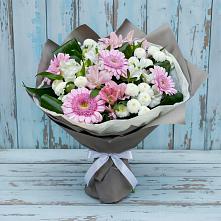 Букет цветов из:  Герберы, Альстромерии и Хризантемы #REPLACE_PRED# Архиповке