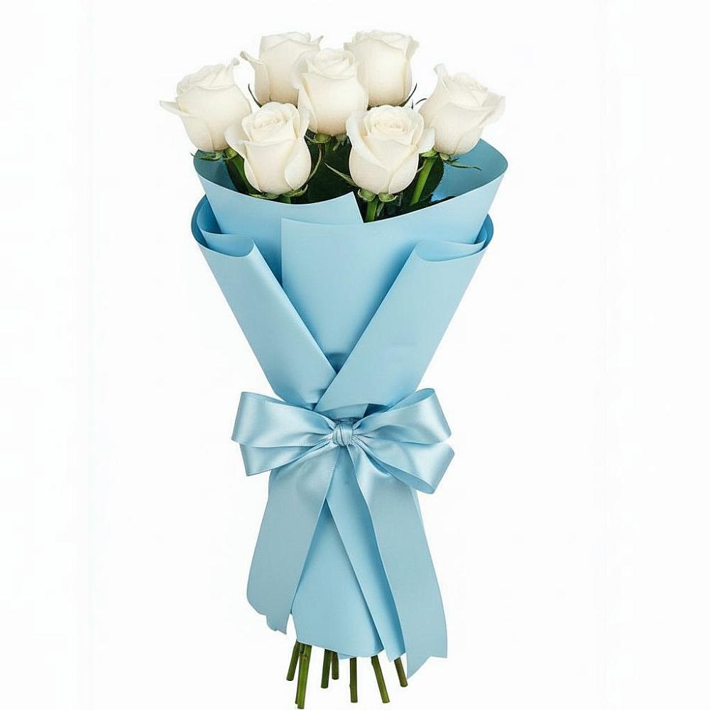 Букет 7 белых роз Проуд в Архиповке
