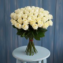 Букет 51 Белая роза Эдлесс Лав в Архиповке