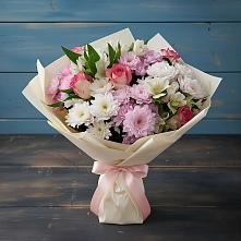 Букет цветов из:  Хризантемы, Альстромерии и Розы в Архиповке