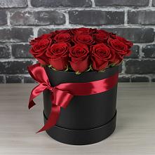 Цветочная композиция из Розы в шляпной коробке в Архиповке