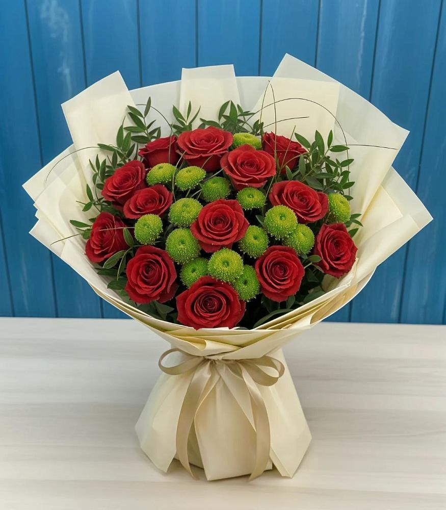 Букет цветов из: Розы и Хризантемы в Архиповке