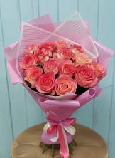 Букет 15 Розовых роз Равель в Архиповке