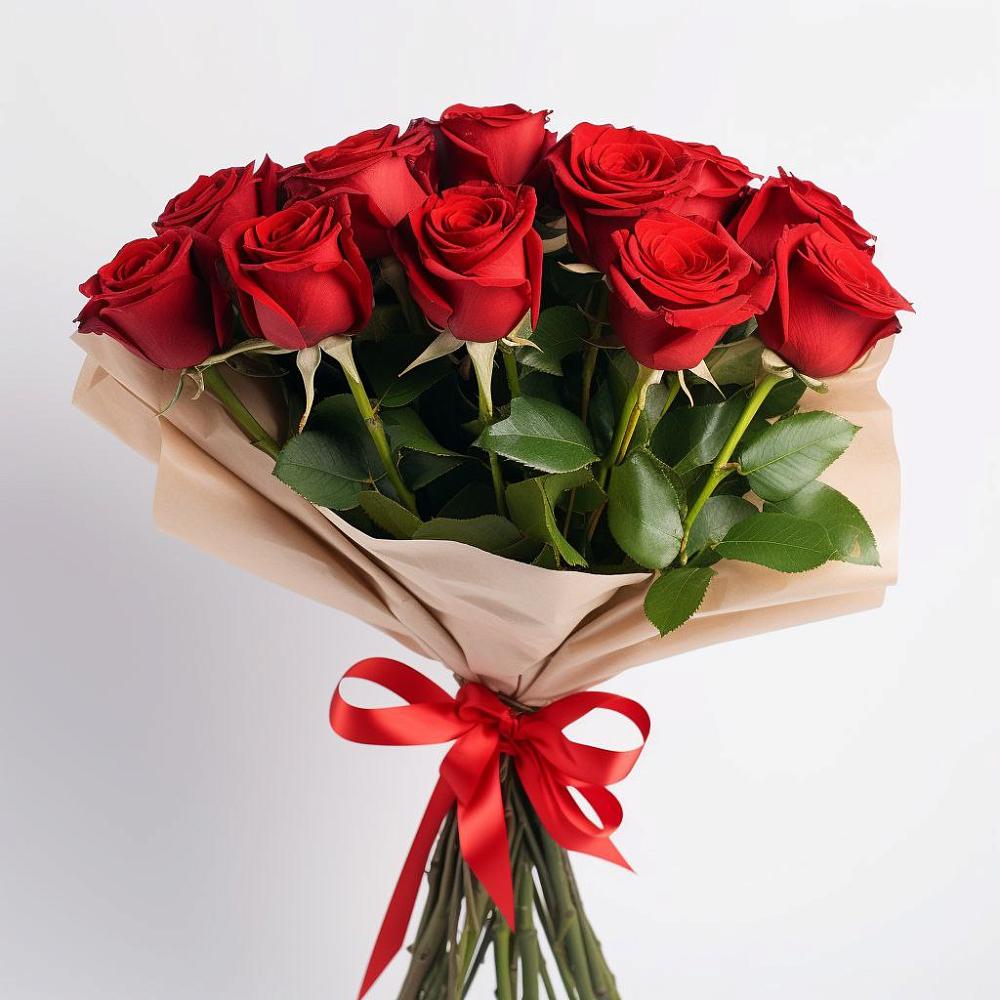 Букет 11 Красных роз Эдлесс Лав в Архиповке