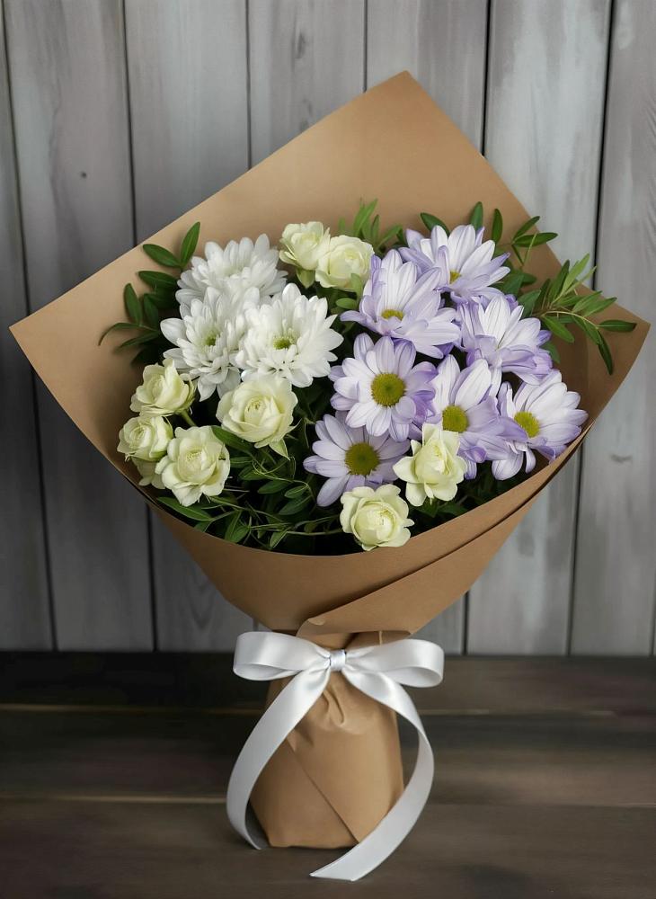 Букет цветов из: Хризантемы и Розы в Архиповке